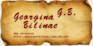 Georgina Bilinac vizit kartica